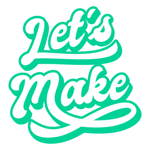 Creativity let's make lettering PNG Design