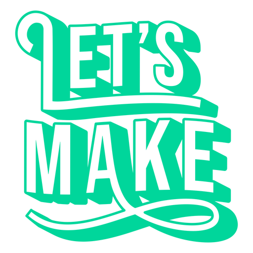 Creativity let's make DIY lettering PNG Design