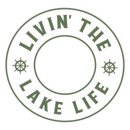 Lake life water activity quote badge PNG Design