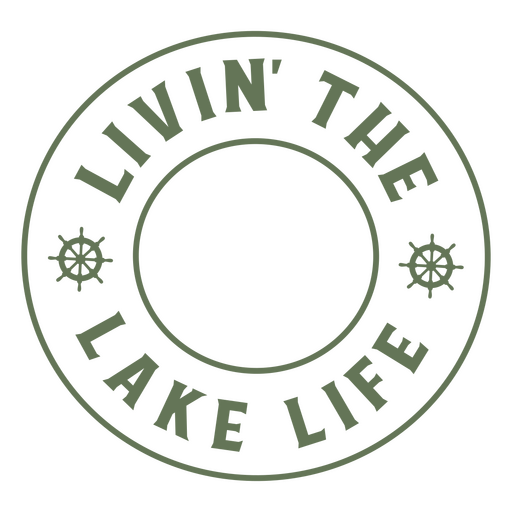 Insignia de cita de actividad acuática de Lake Life Diseño PNG