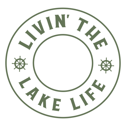 Lake life water activity quote badge PNG Design