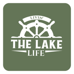 Lake Life-Zitat-Abzeichen PNG-Design