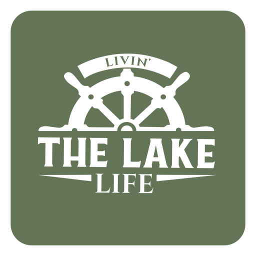 Lake life quote badge PNG Design