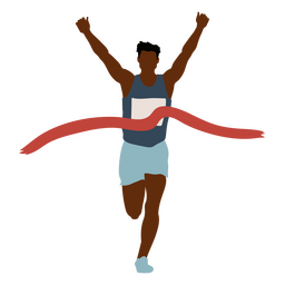 Man flat runner PNG Design