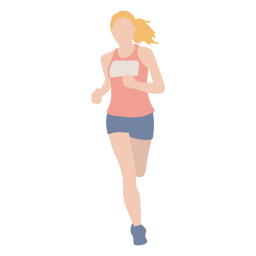 Corredor plano de menina Desenho PNG