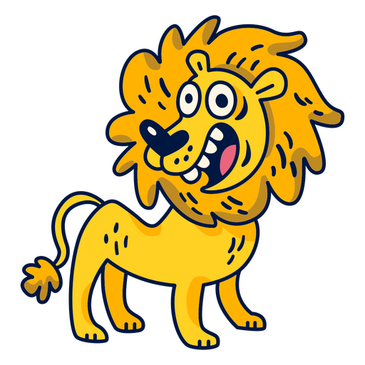 Ilustração animal do leão da natureza Desenho PNG