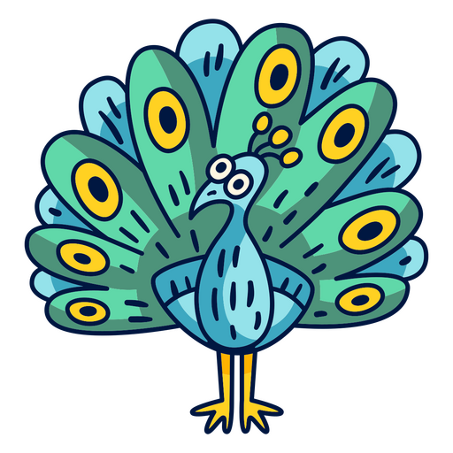 Nature peacock animal illustration