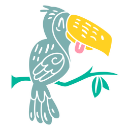 Loro animal simple Diseño PNG