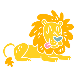 Leão simples animal Desenho PNG