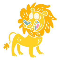 Animal naturaleza simple león Diseño PNG