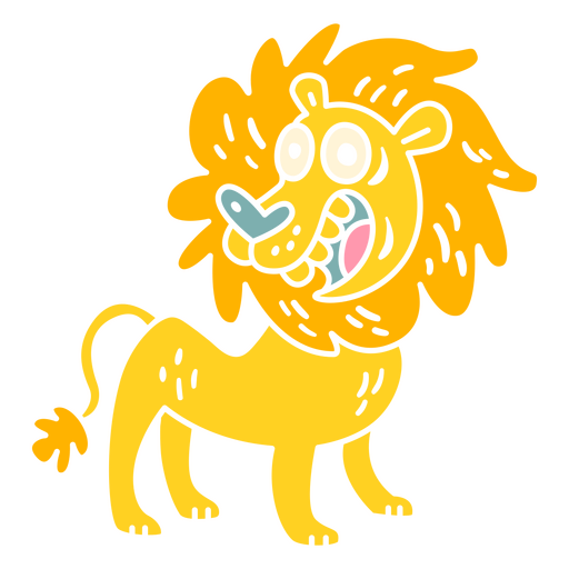 Einfacher Löwe der Tiernatur PNG-Design