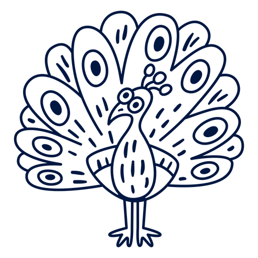 Simple peacock drawing
