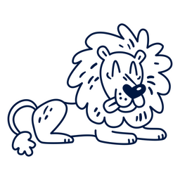 Simple lion drawing Transparent PNG