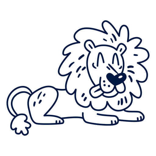 Simple lion drawing PNG Design