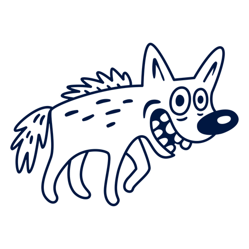 Dibujo de hiena simple Diseño PNG