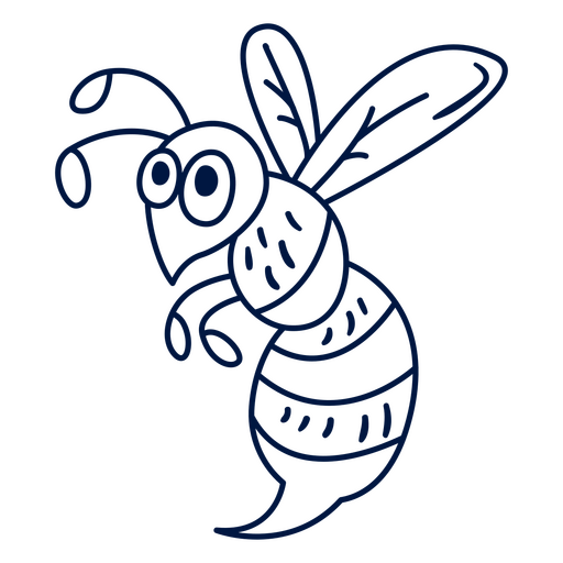 Desenho simples de abelha natural Desenho PNG