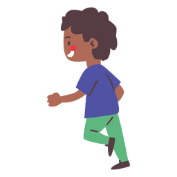 Personagem de menino negro correndo Desenho PNG