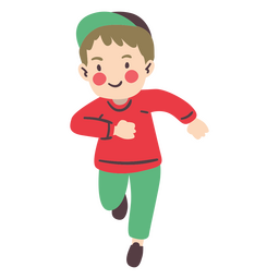Menino com personagem de corrida de chapéu Desenho PNG