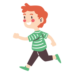 Chico pelirrojo corriendo personaje Diseño PNG