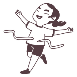Marathonlaufende Kinder PNG-Design