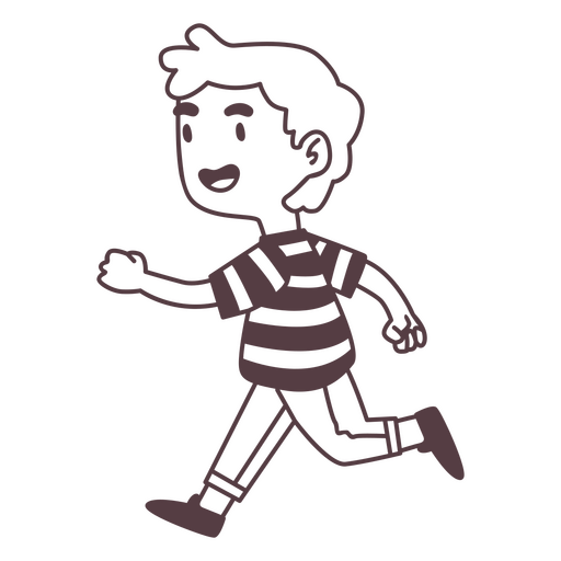 Niño corriendo maratón Diseño PNG