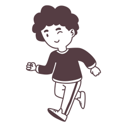 Marathon running sports kid  PNG Design