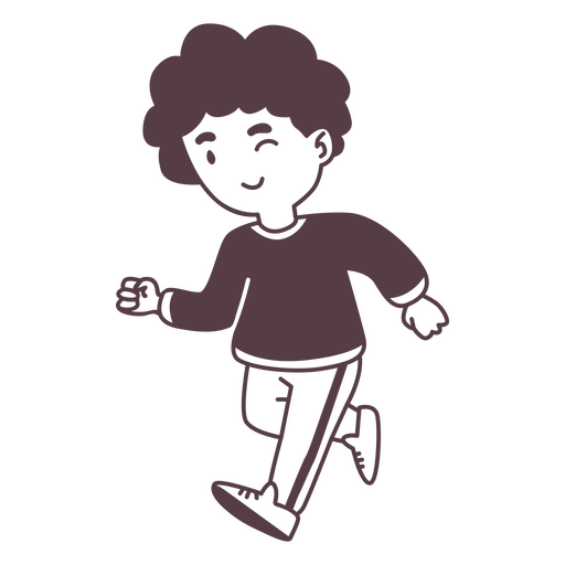 Niño corriendo maratón deportes Diseño PNG