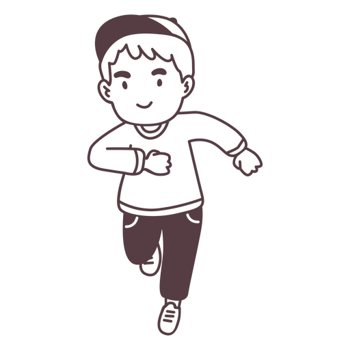 Maratón corriendo niño deporte niños Diseño PNG