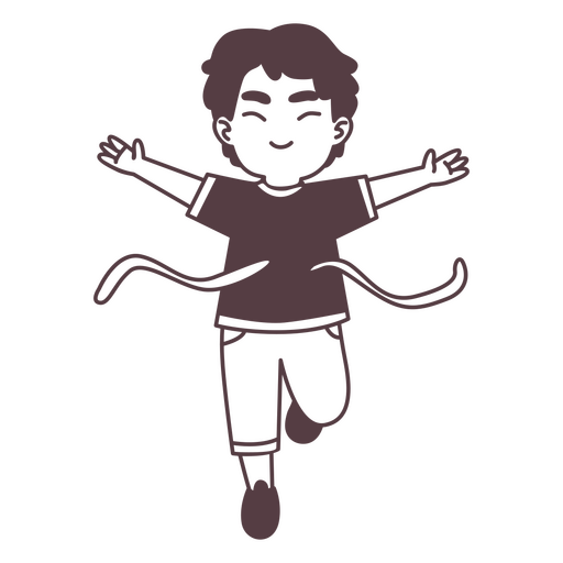 Correndo criança de maratona Desenho PNG