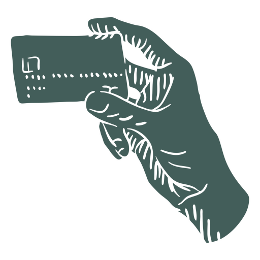 Mão de cartão de dinheiro Desenho PNG