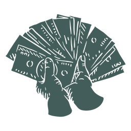 Geldscheine Hände PNG-Design
