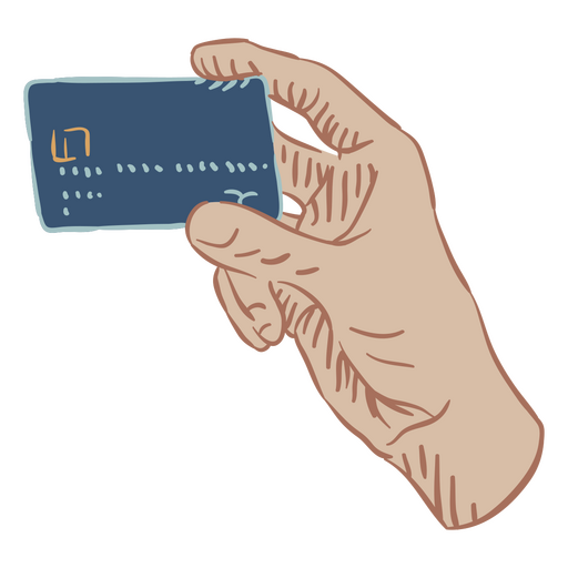 Finances money card hand PNG Design