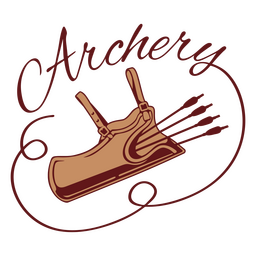 Distintivo de citação de arco e flecha de saco de proa Desenho PNG
