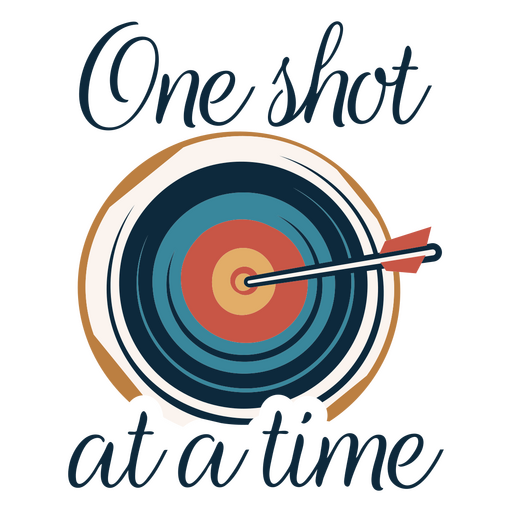 Shot archery quote badge PNG Design