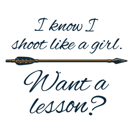 Lesson archery quote badge PNG Design
