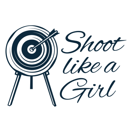 Like a girl archery simple quote badge