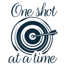 One shot archery simple quote badge