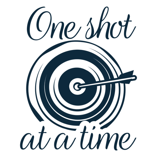 One shot archery simple quote badge PNG Design