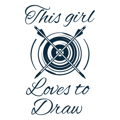 Draw archery simple quote badge