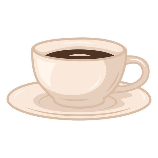 Illustrationsschale für Kaffeegetränke PNG-Design