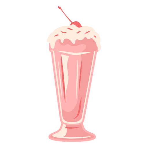Milkshake illustration cup PNG Design