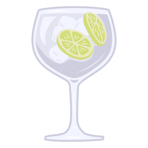 Gin tonic illustration cup PNG Design