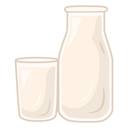 Milchillustrationsglas und -schale PNG-Design