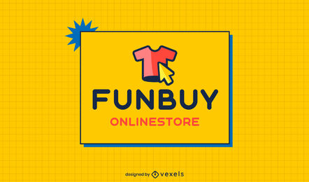 Modelo de logotipo de t-shirt da loja online