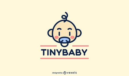 Cute baby logo template