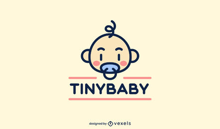 Modelo de logotipo de bebê fofo