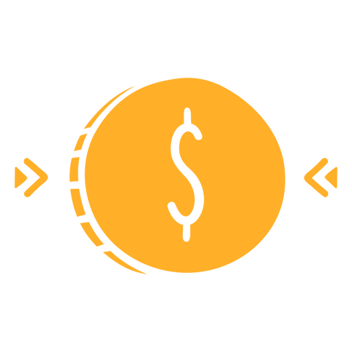 Coins cut out dollar PNG Design