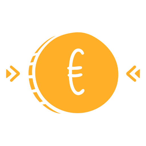 Coins cut out euro PNG Design