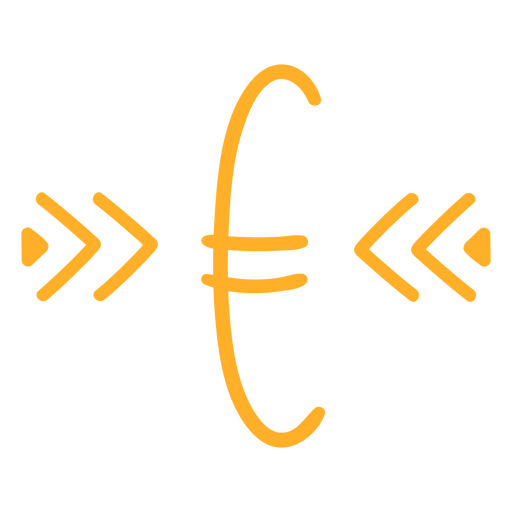 Currency stroke euro PNG Design
