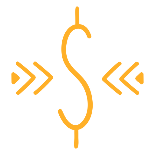 Dólar de trazo de moneda Diseño PNG